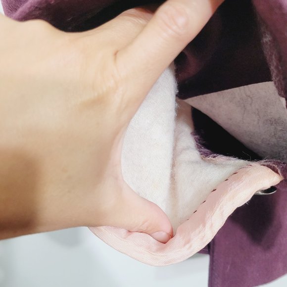 Balimel Vintage Plum Double Breasted Coquette Jacket Wool Blend Lined Elegance - Picture 8 of 15